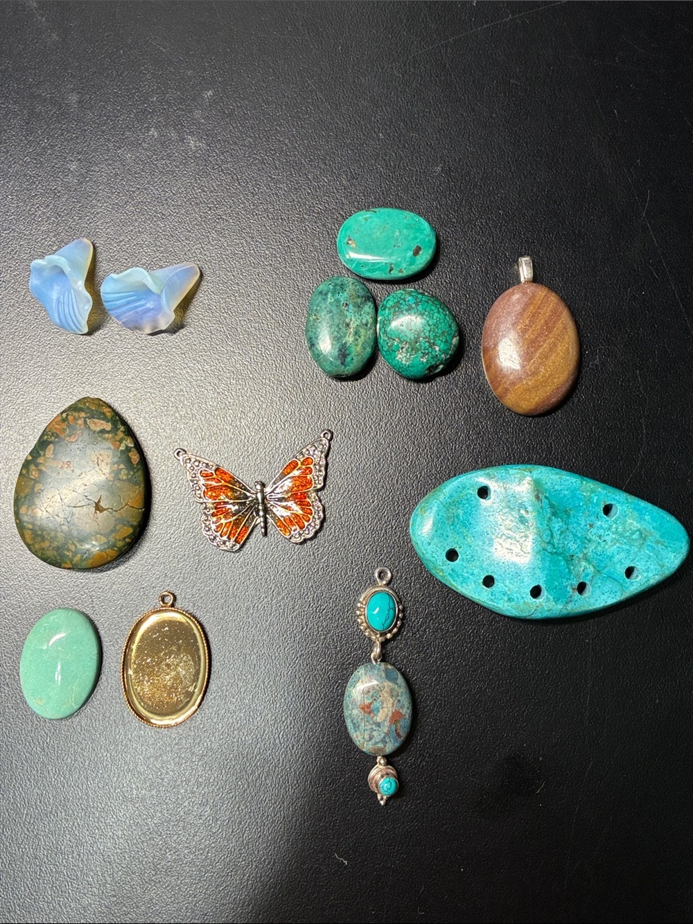 Turquoise and Teal Mixed gemstone Pendant Collection - Women's Jewelry